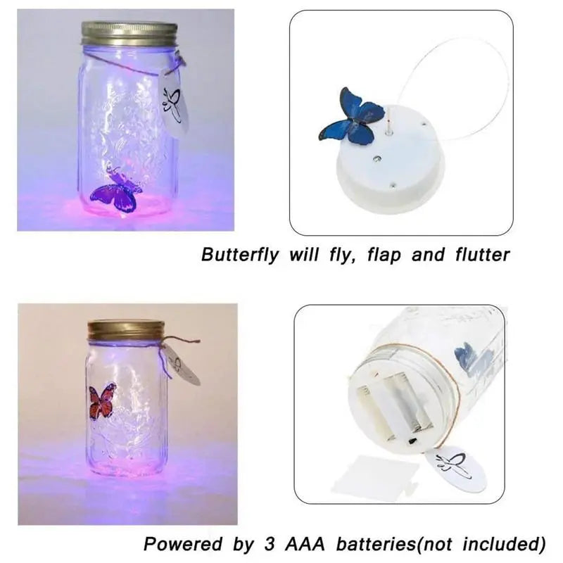 Electric Butterfly Jar - Lifelike Butterfly in a Glass Jar | 1 Jard Butterfly