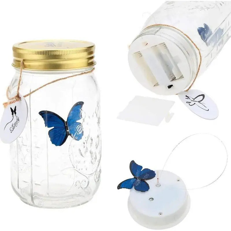 Electric Butterfly Jar - Lifelike Butterfly in a Glass Jar | 1 Jard Butterfly